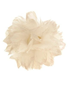 PartyXplosion Witte bloem decoratie glitters