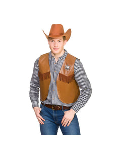 Wicked Costumes Cowboy vest bruin