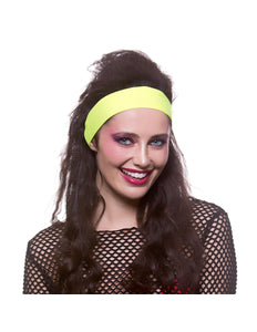 Wicked Costumes Haarband neon geel 80-jaren