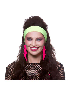 Wicked Costumes Haarband neon groen 80-jaren