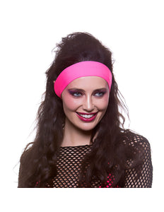 Wicked Costumes Haarband neon roze 80-jaren