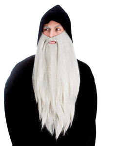 Wicked Costumes Licht grijze extra lange baard