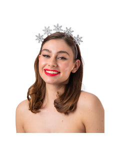 Wicked Costumes Zilver sneeuwvlokjes diadeem