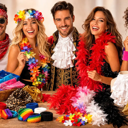 Bandanas, boa's & polsbandjes