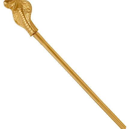 Egyptische accessoires goudkleurige farao scepter van 48 cm