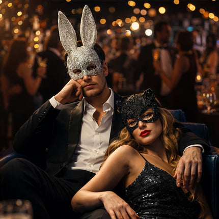 Halfmasker Bunny diamant — foto 4