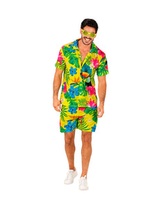 Zomer party set Toekan heren - Hawaii blouse en short met toekanprint