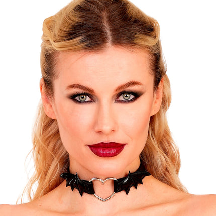 Choker hart met vleermuis vleugels voor dames totaalbeeld – sieraden