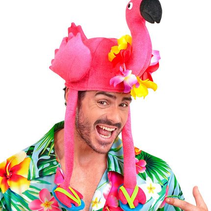 Flamingo hoed hawaii sfeerbeeld – hoeden