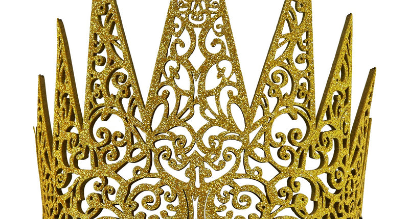 Gouden kroon vooraanzicht – accessoires