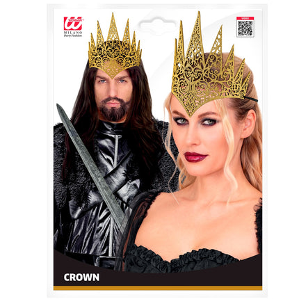Gouden kroon zijaanzicht – accessoires