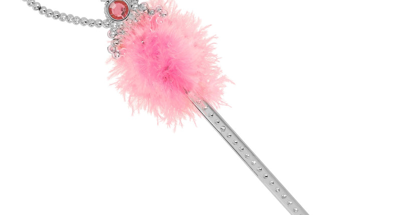 Toverstaf prinsessen met marabou vooraanzicht – accessoires