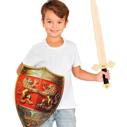 Schild Lionheart houten voor jongens detailopname – accessoires