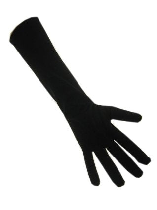 Handschoenen nylon lang zwart volwassenen — foto 18