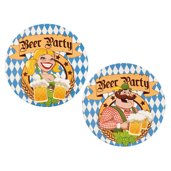 Set 10 bierviltjes 'Beer party'