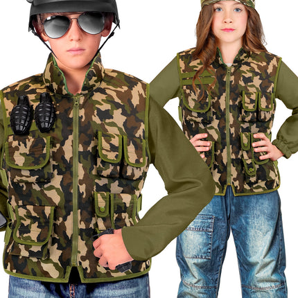 Militair camouflage vest kostuum Lynn kind — foto 3
