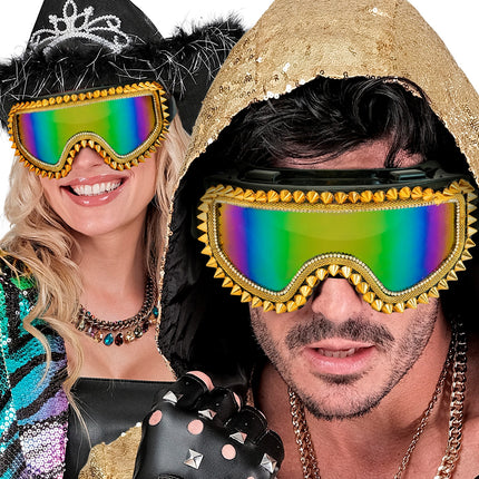 Ski-bril 80's goud strass-nagels Anouk — foto 3