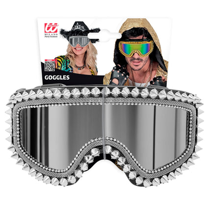 Ski-bril 80's zilver strass-nagels Maud — foto 2