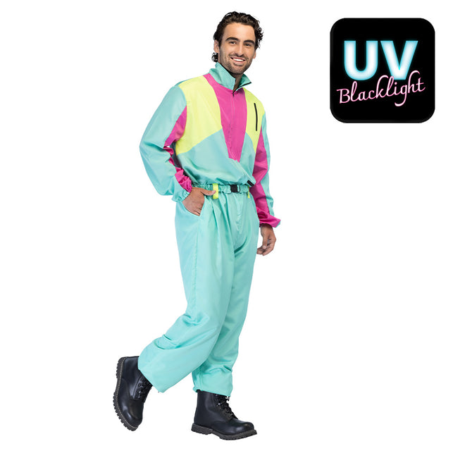 Skipak Snow Blizzard Dude - Groen Retro Skipak Heren | Jaren 80 Foute Kleding