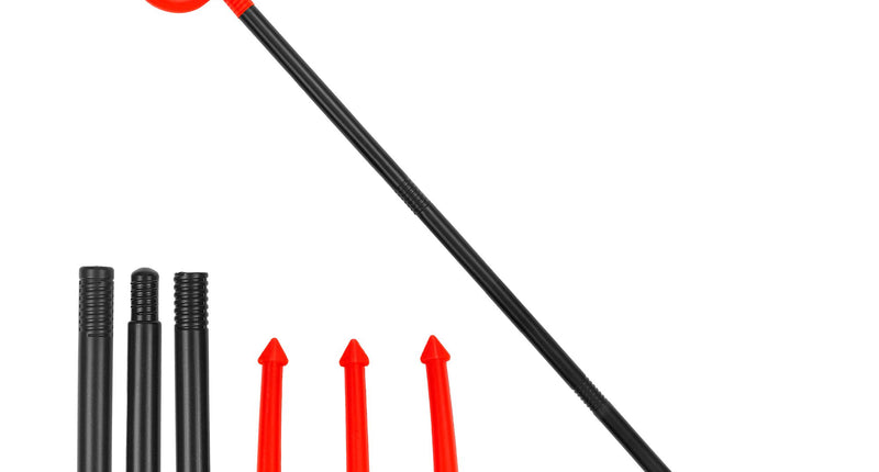 Inklapbare drietand rood zwart 112 cm duivelsvork