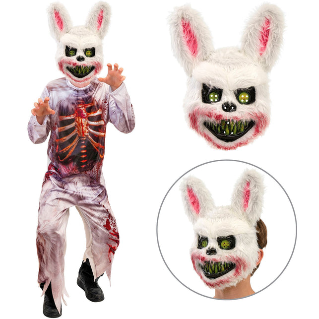 Zombie konijn jumpsuit jongens met horrormasker — foto 3