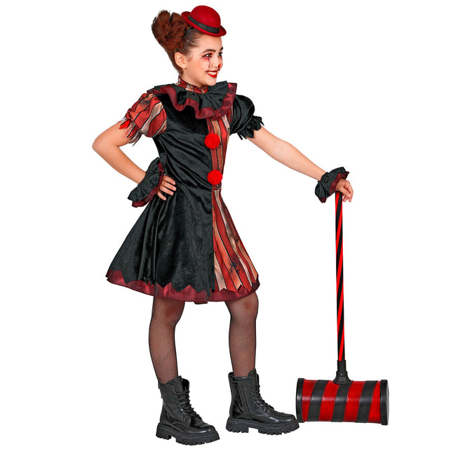 Gemene clownsjurk meisjes rood zwart 5-delig — foto 4