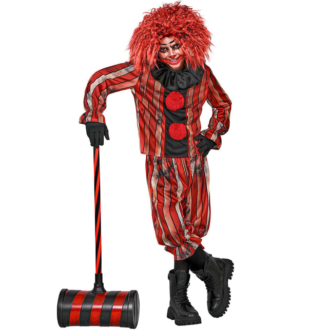Gemene clownsjas jongens rood met plooikraag en broek — foto 3