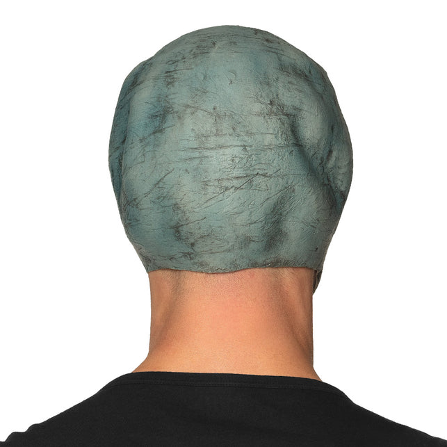 Latex hoofdmasker Alien groen met spitse tanden heren — foto 4