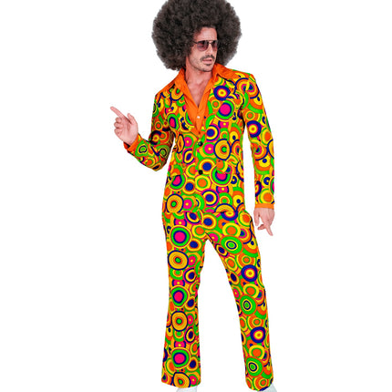 70s groovy verkleedpak heren - jaren 70 disco outfit met colbert en broek
