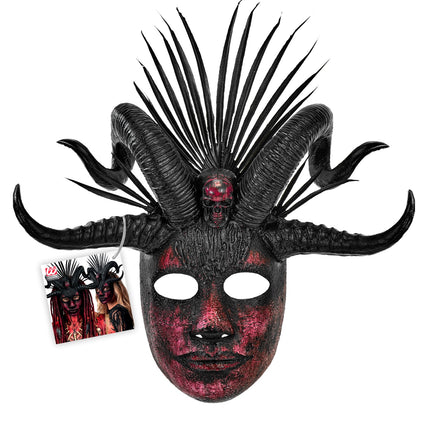 Voodoo masker priester zijaanzicht – verkleedkleding