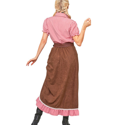 Cowgirl shirt voor dames detailopname – verkleedkleding