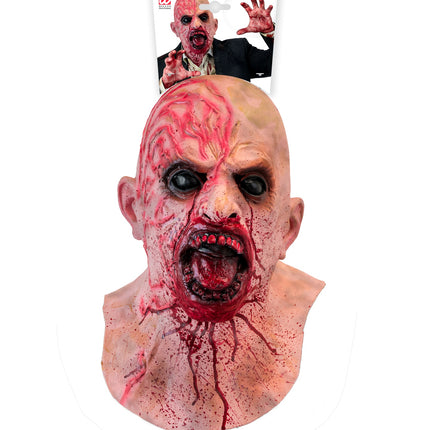 Masker volledig hoofd halssieraad zombie latex voor heren achterkant – maskers