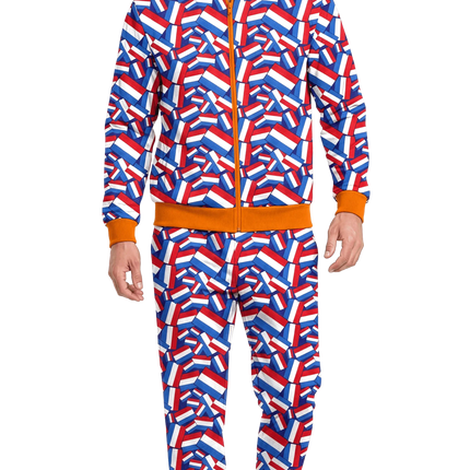 Fout trainingspak Nederland carnaval Koningsdag detail heren