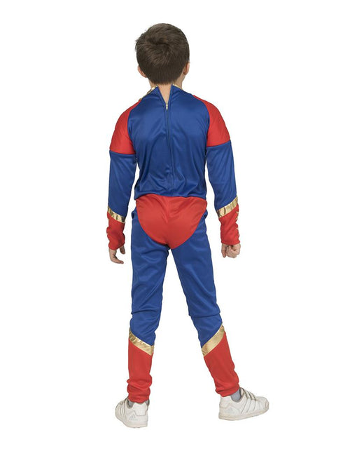 Super Power pak Thomas jongen achterkant – carnaval outfit