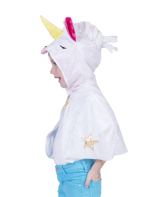 Unicorn Regenboog cape kinderen zijaanzicht – verkleedkleding
