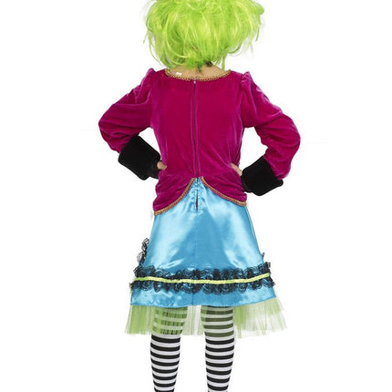 Gek Mad Hatter pak meisje achterkant – carnaval outfit