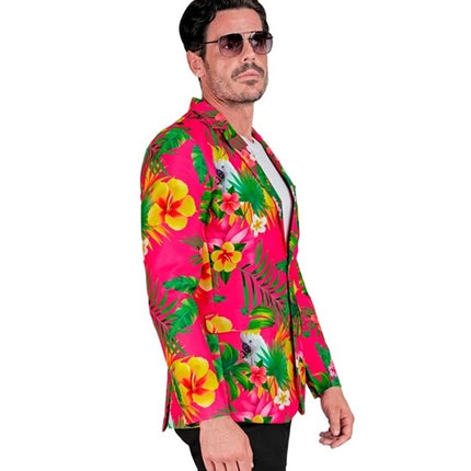 Copacabana neon colbert op model - kleurrijke feestoutfit