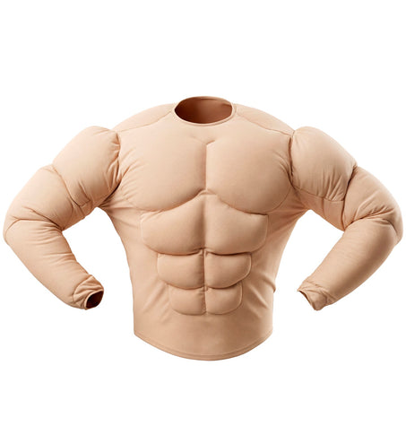 Spierbundel shirt kinderen gedragen - dikmaak spieren pak sixpack