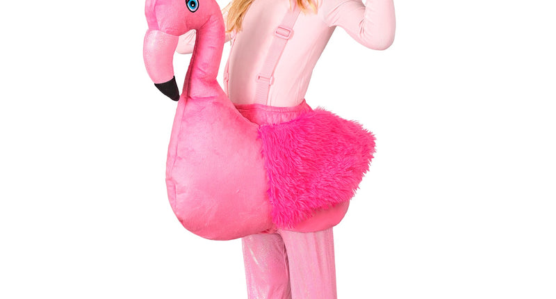 Flamingo kostuum voor meisjes vooraanzicht – kostuums