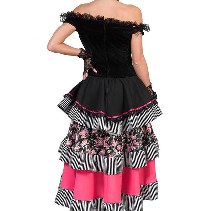 Saloon jurk sexy achterkant – carnaval outfit
