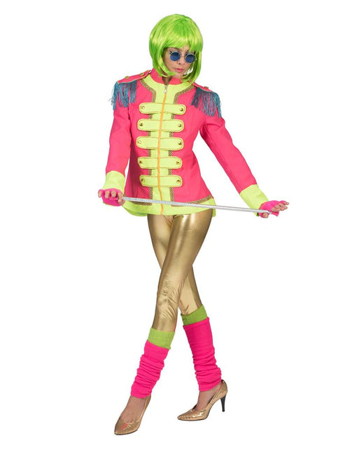 Beatles slipjas roze zijaanzicht – verkleedkleding