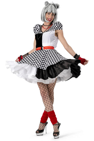 Zwart wit Suzanna achterkant – carnaval outfit