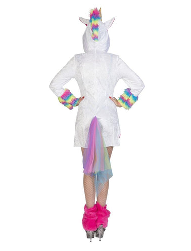 Unicorn Regenboog pak Lot dames achterkant – carnaval outfit