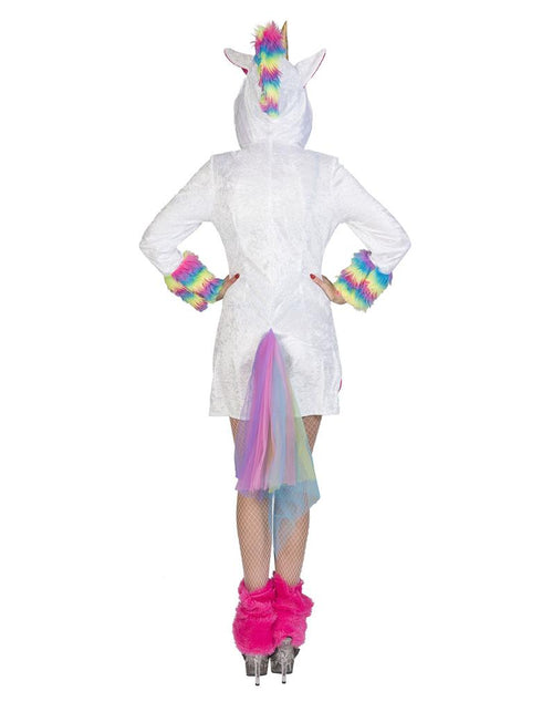 Unicorn Regenboog pak Lot dames achterkant – carnaval outfit