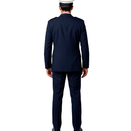 Marine kapitein colbert voor heren detailopname – verkleedkleding