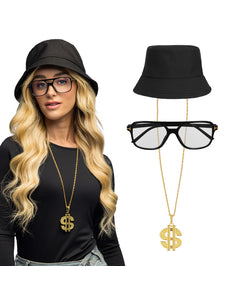 Set Rapper bling ketting pet armband hip hop