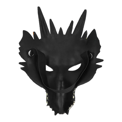 Foam halfmasker Draak middeleeuws gedragen