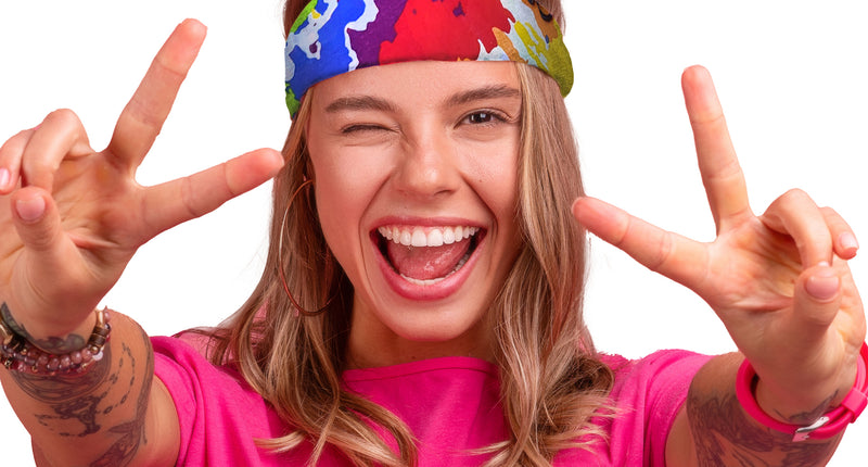 Zakdoek hippie tie-dye