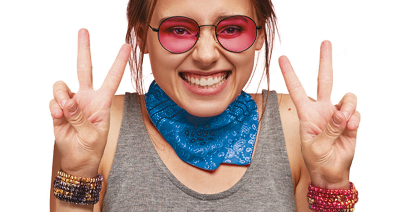 Zakdoek cowboy blauw