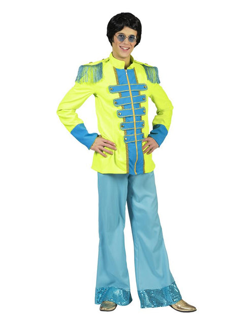 Beatles Jas in groen vooraanzicht – carnavalskostuum